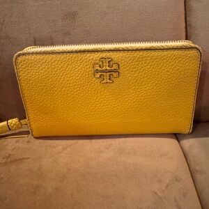 Tory Burch Mustard Leather Wallet